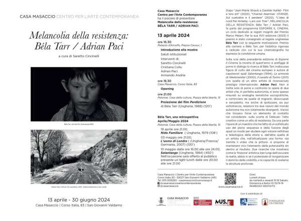 Melancolia della resistenza: Béla Tarr / Adrian Paci a Casa Masaccio
