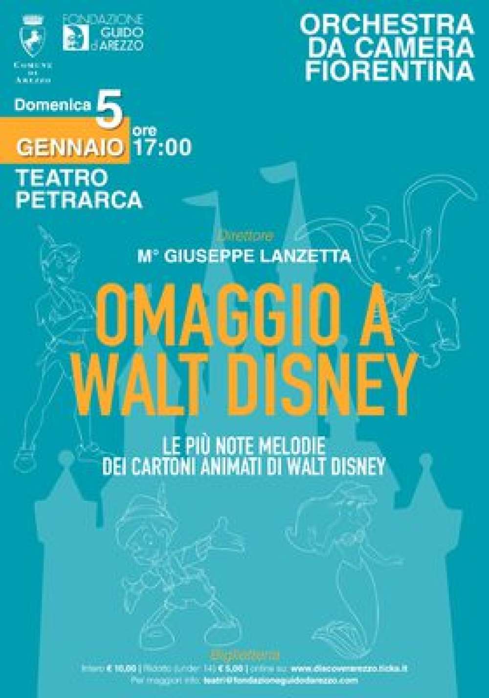 Omaggio a Walt Disney con l’Orchestra Fiorentina - Dir M° Lanzetta - Teatro Petrarca