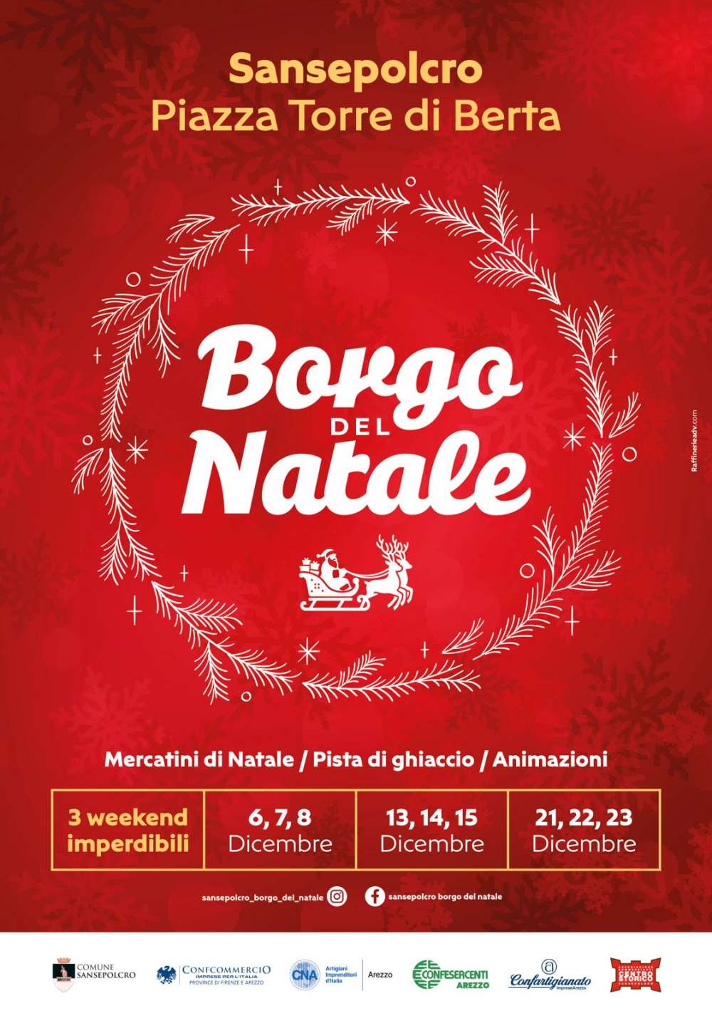 Il cuore di Sansepolcro si prepara ad accogliere il &quot;Borgo del Natale&quot;, un villaggio incantato che animerà il centro storico dal 6 dicembre al 6 gennaio